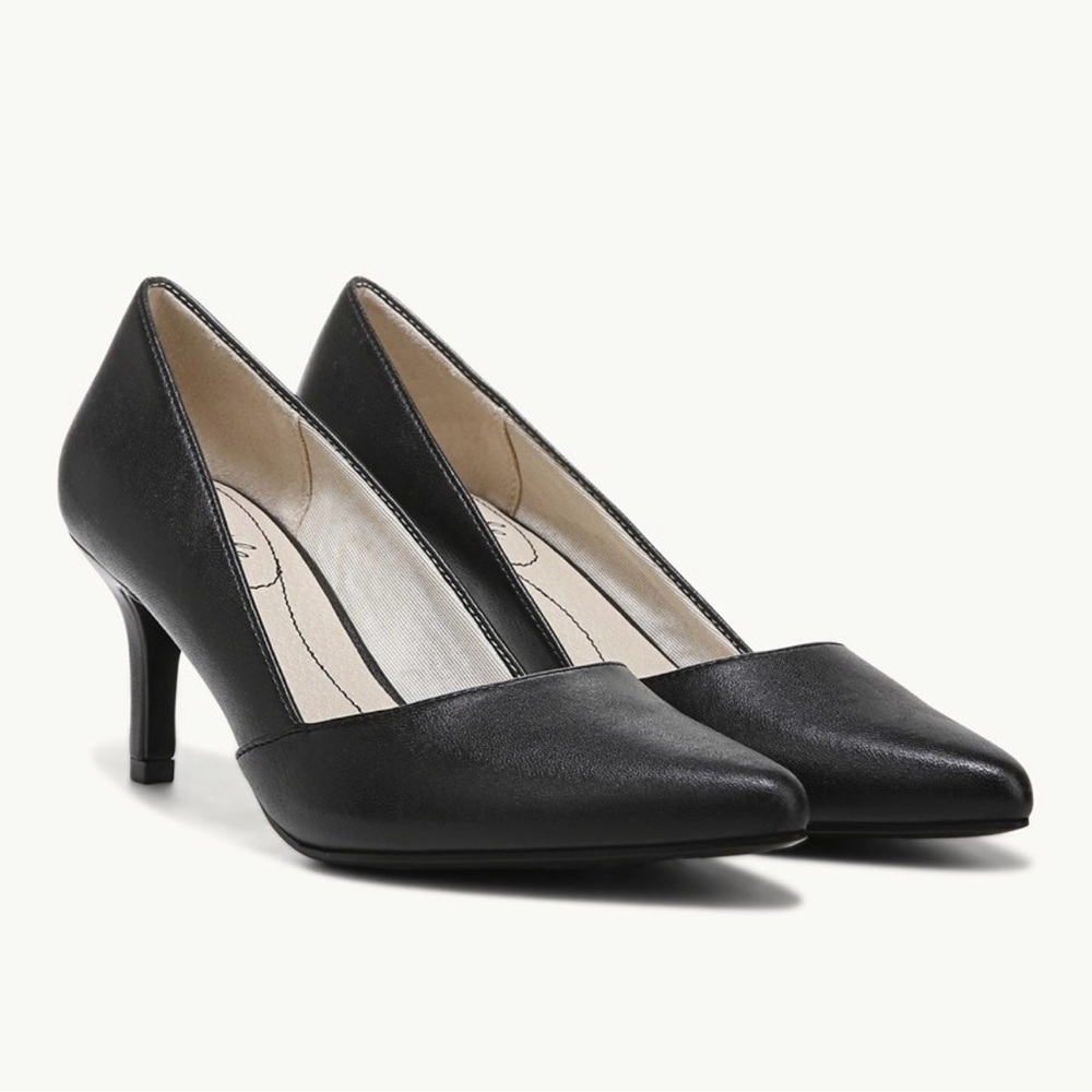 New Life Stride Savvy Black Pumps Sz 9.5 Wide
